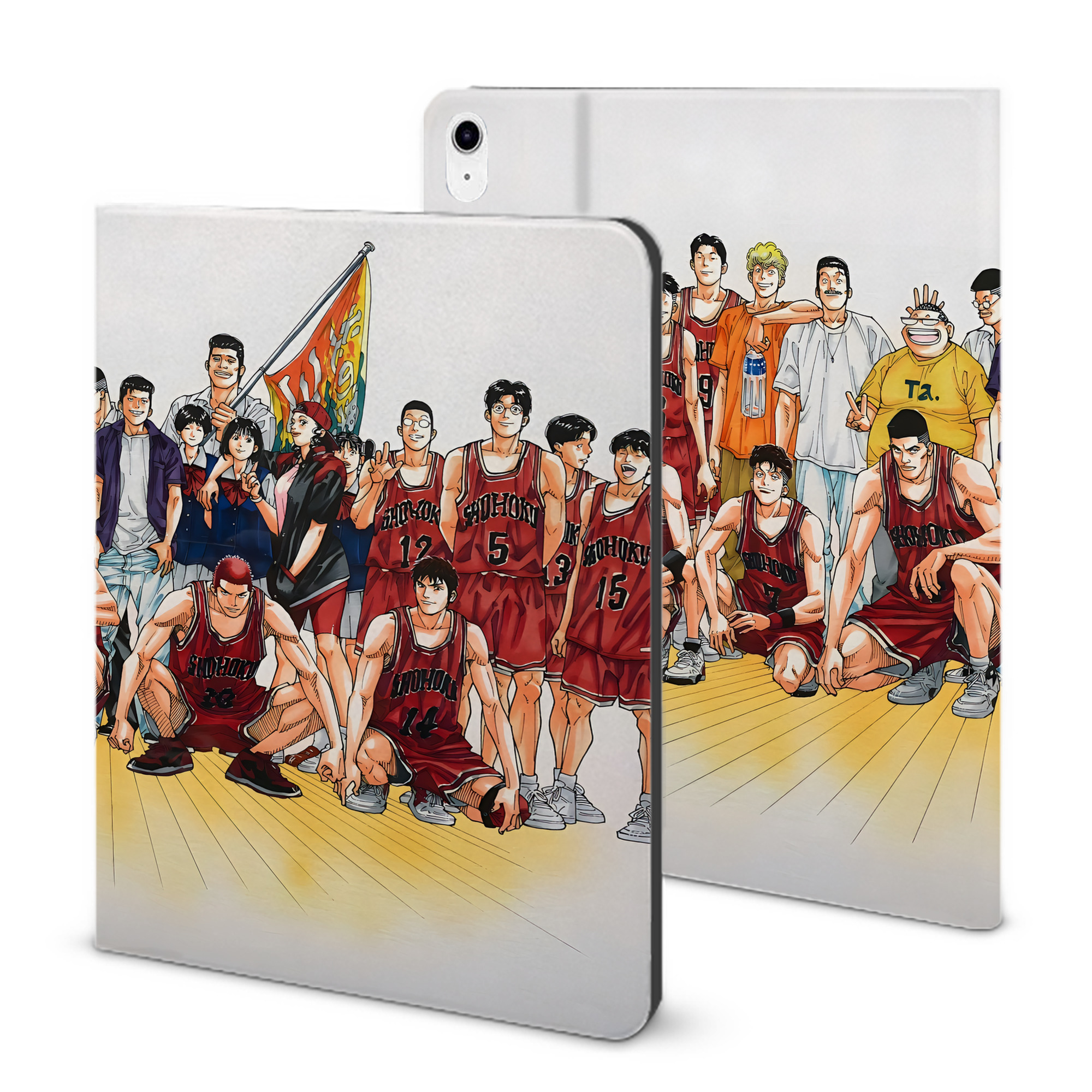 （画像用） SLAM DUNK／スラムダンク IPad ケース ブック型 PUレザー TPU 耐衝撃 軽量 薄型 ペン収納なし 全面保護 IPad 各モデル対応
